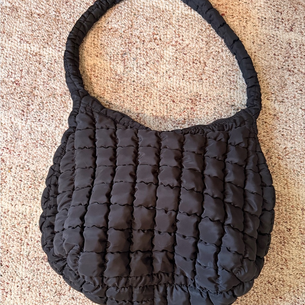 Elegant Black Quilted Shoulder Bag